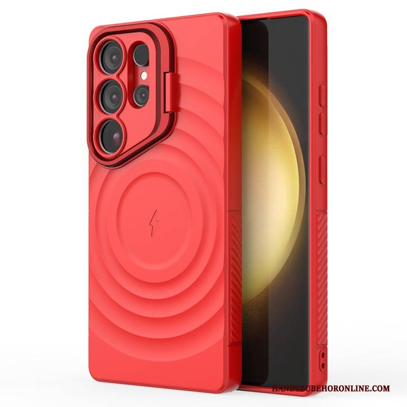 Hülle Für Samsung Galaxy S25 Ultra 5g Magsafe-kompatibles Wellenförmiges Design Mit Ständer