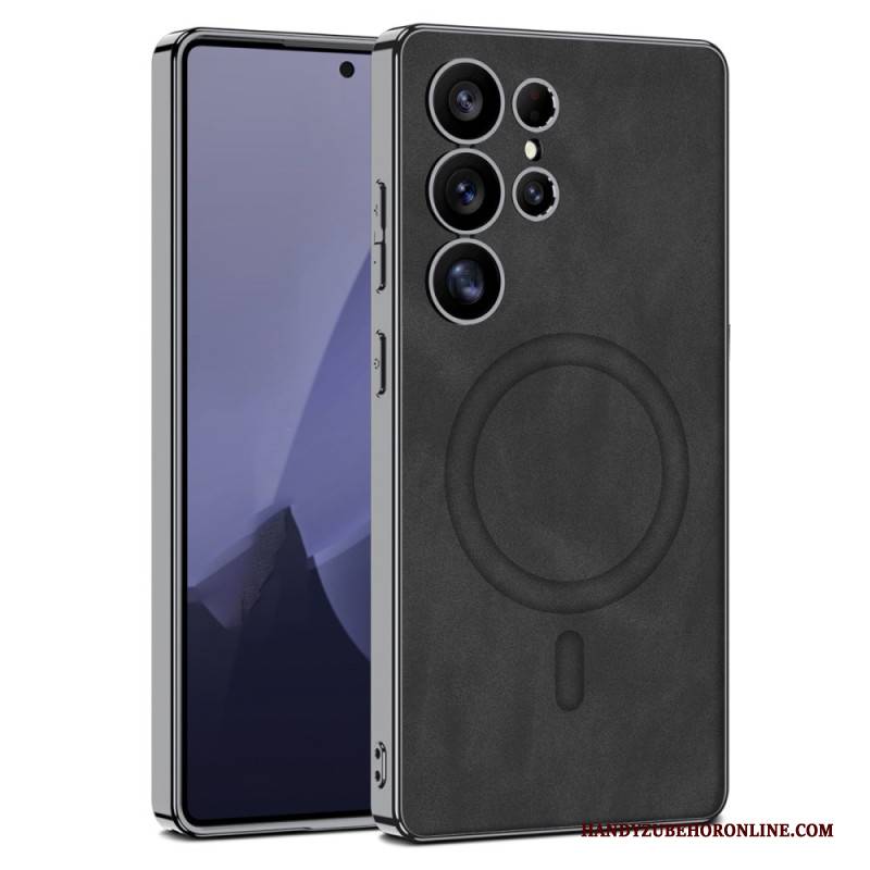 Hülle Für Samsung Galaxy S25 Ultra 5g Mattes Kunstleder Kompatibel Mit Magsafe