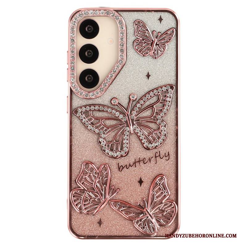 Hülle Für Samsung Galaxy S26 Plus 3d-schmetterlinge Und Strasssteine