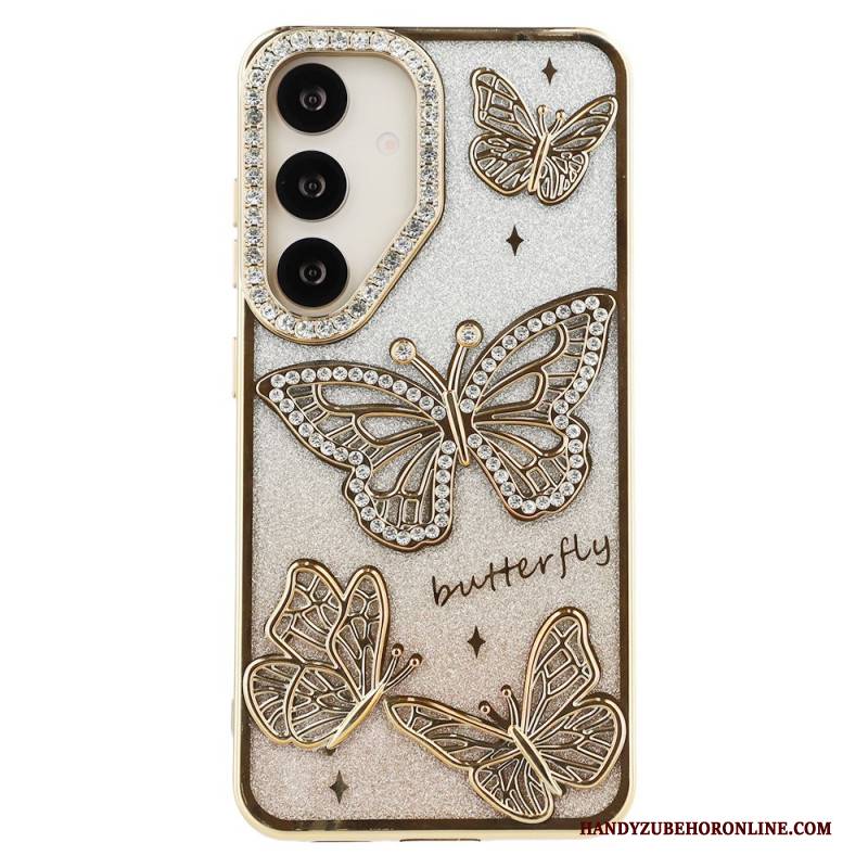 Hülle Für Samsung Galaxy S26 Plus 3d-schmetterlinge Und Strasssteine