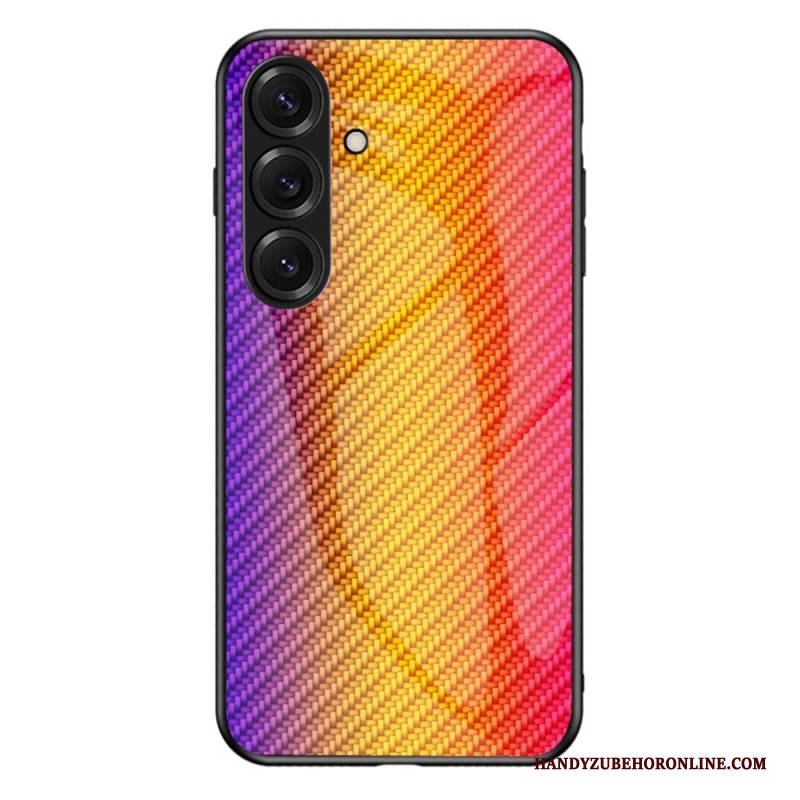Hülle Für Samsung Galaxy S26 Plus Gehärtetes Glas Mit Carbonfaser-optik