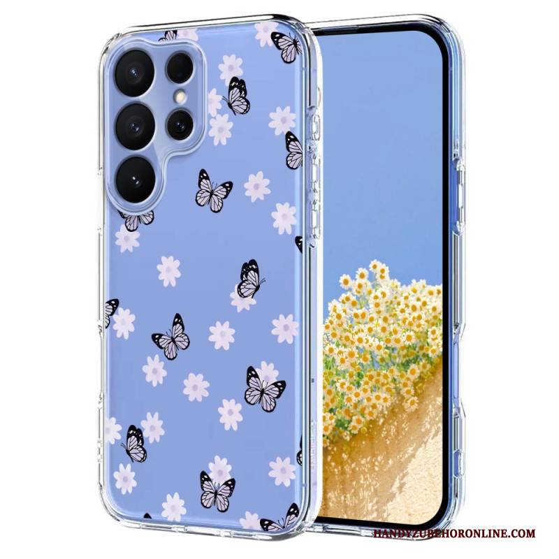 Hülle Für Samsung Galaxy S26 Ultra Schmetterlinge Und Blumen