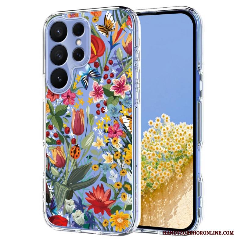 Hülle Für Samsung Galaxy S26 Ultra Schmetterlinge Und Blumen