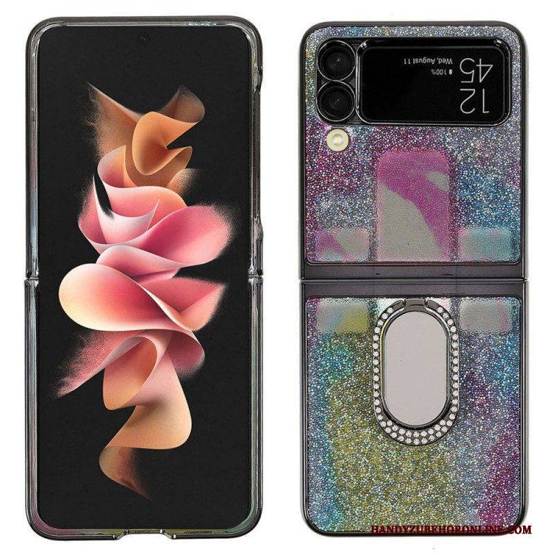 Hülle Für Samsung Galaxy Z Flip 3 5G Flip Case Ausgefallene Steine Mit Ringunterstützung