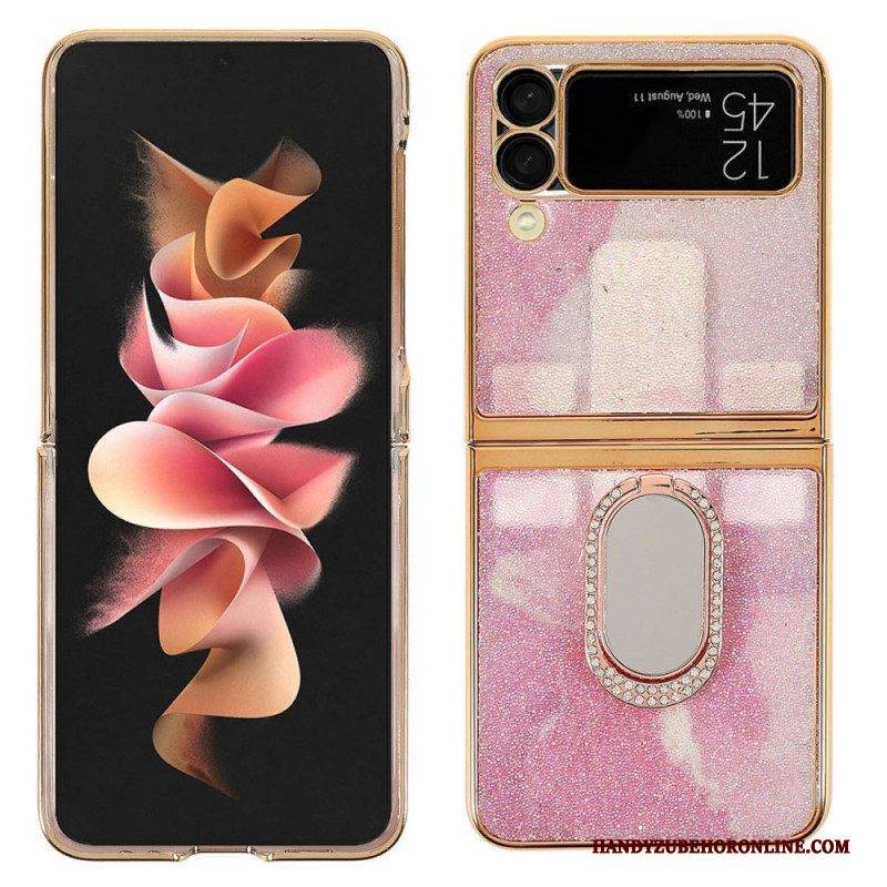 Hülle Für Samsung Galaxy Z Flip 3 5G Flip Case Ausgefallene Steine Mit Ringunterstützung