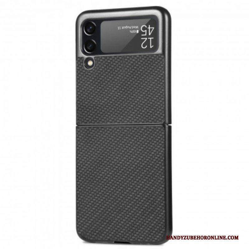 Hülle Für Samsung Galaxy Z Flip 3 5G Flip Case Strukturierte Kohlefaser