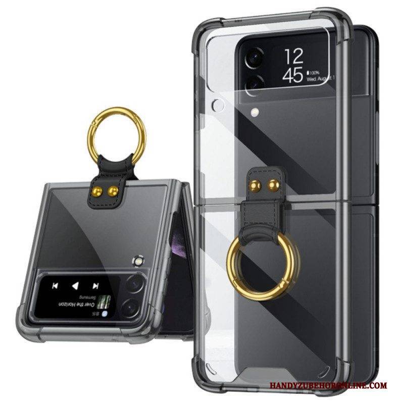 Hülle Für Samsung Galaxy Z Flip 3 5G Flip Case Transparenter Ringträger Gkk