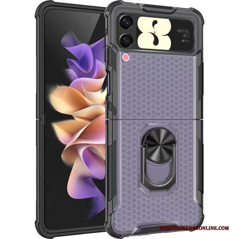 Hülle Für Samsung Galaxy Z Flip 4 Flip Case Wabe Mit Ringunterstützung