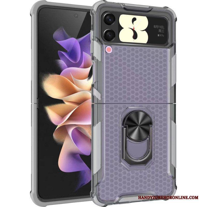 Hülle Für Samsung Galaxy Z Flip 4 Flip Case Wabe Mit Ringunterstützung