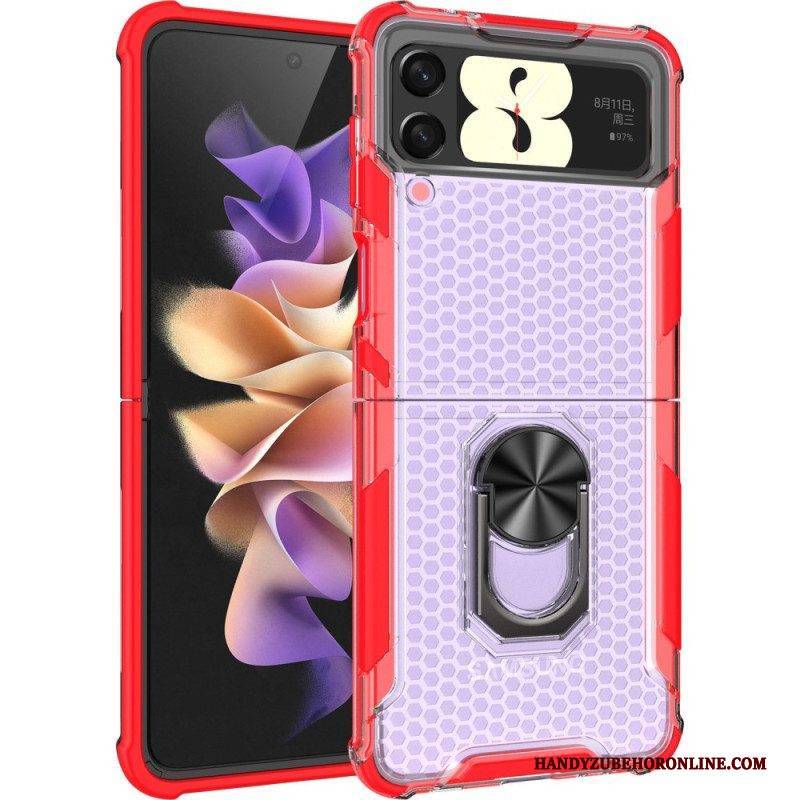 Hülle Für Samsung Galaxy Z Flip 4 Flip Case Wabe Mit Ringunterstützung