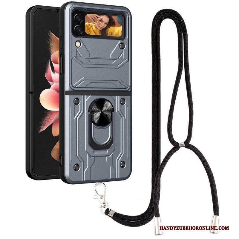 Hülle Für Samsung Galaxy Z Flip 4 Mit Kordel Flip Case Kabelgebunden Vielseitig