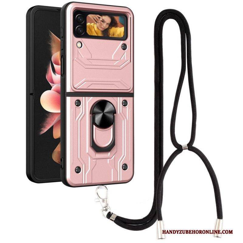 Hülle Für Samsung Galaxy Z Flip 4 Mit Kordel Flip Case Kabelgebunden Vielseitig