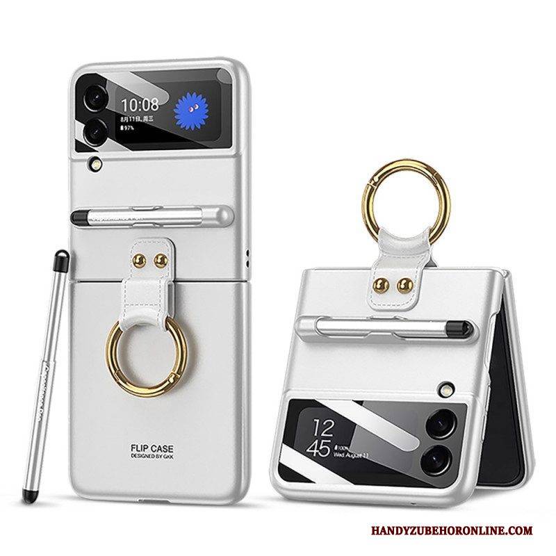 Hülle Für Samsung Galaxy Z Flip 4 Schutzhülle Flip Case Vollständig Geschützter Stylus-halter