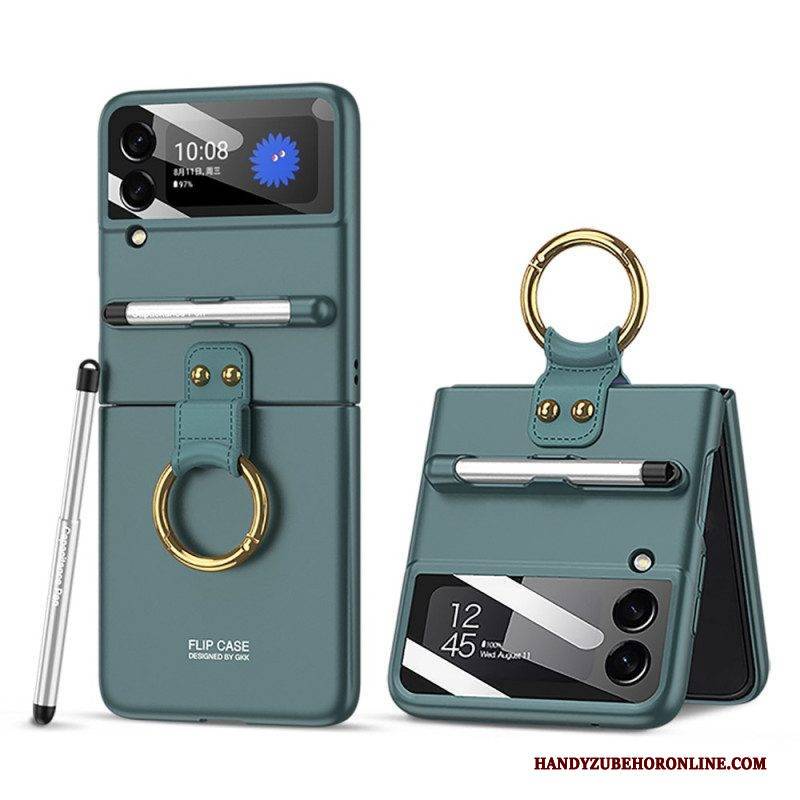 Hülle Für Samsung Galaxy Z Flip 4 Schutzhülle Flip Case Vollständig Geschützter Stylus-halter