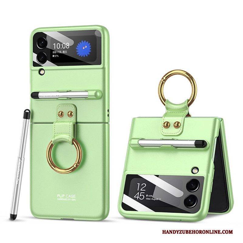Hülle Für Samsung Galaxy Z Flip 4 Schutzhülle Flip Case Vollständig Geschützter Stylus-halter