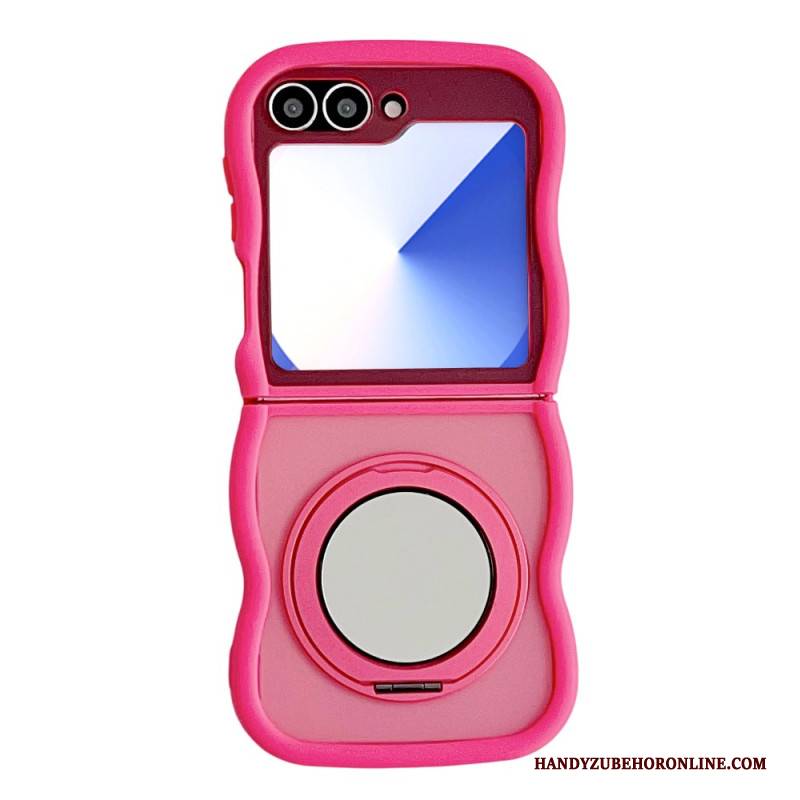 Hülle Für Samsung Galaxy Z Flip 7 Fe Drehbarer Ständer Und Integrierter Spiegel