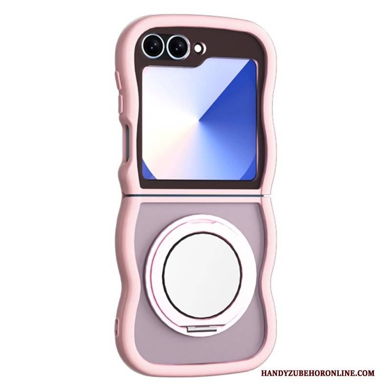 Hülle Für Samsung Galaxy Z Flip 7 Fe Drehbarer Ständer Und Integrierter Spiegel