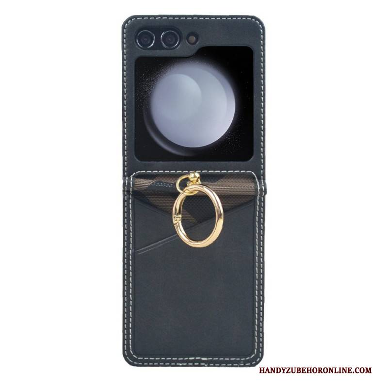 Hülle Für Samsung Galaxy Z Flip 7 Fe Kartenhalter Und Metallring
