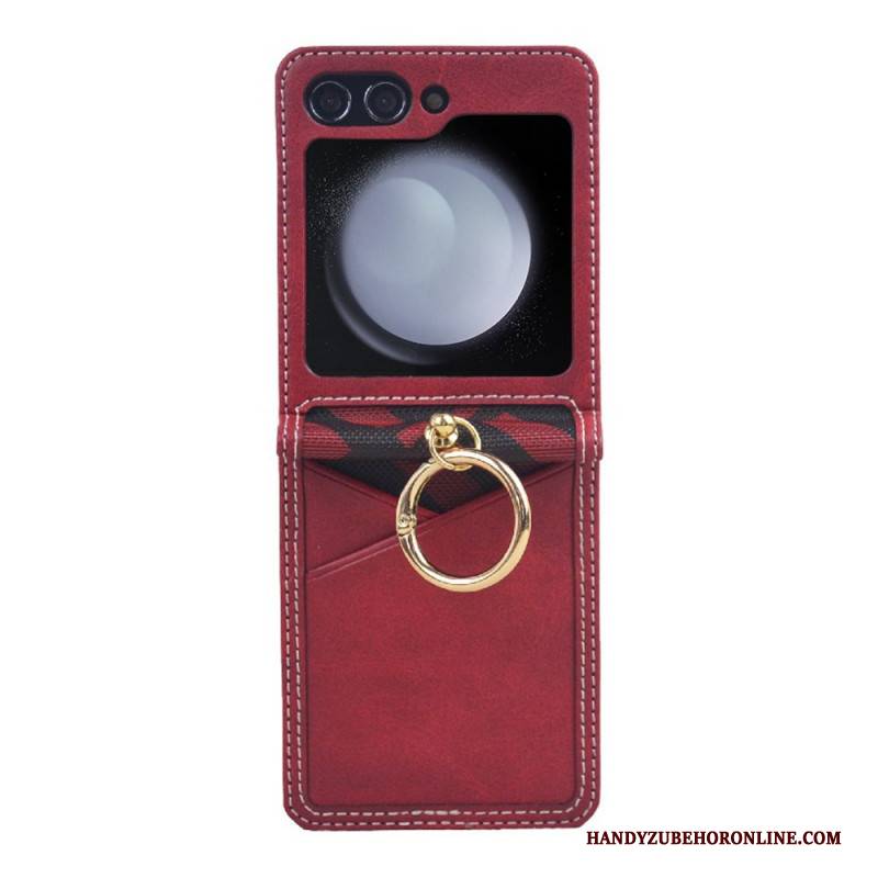 Hülle Für Samsung Galaxy Z Flip 7 Fe Kartenhalter Und Metallring