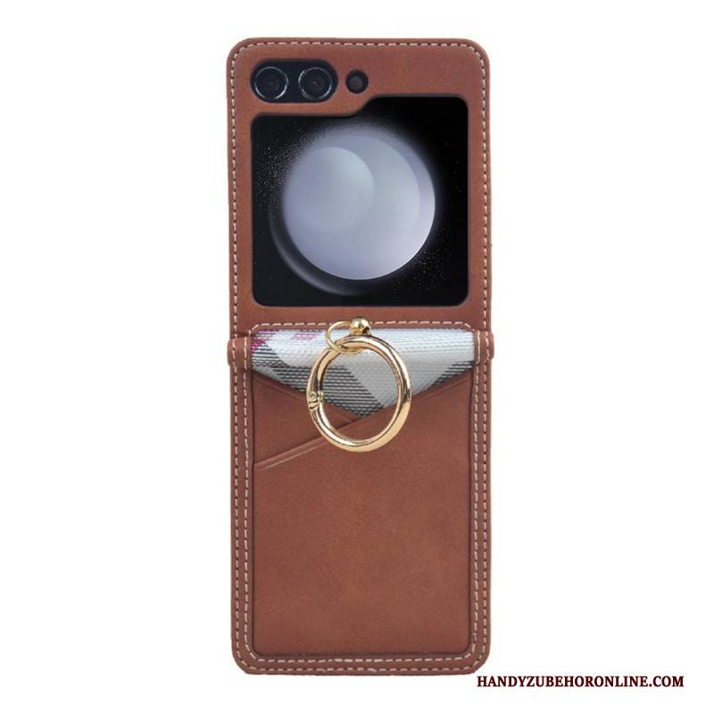 Hülle Für Samsung Galaxy Z Flip 7 Fe Kartenhalter Und Metallring