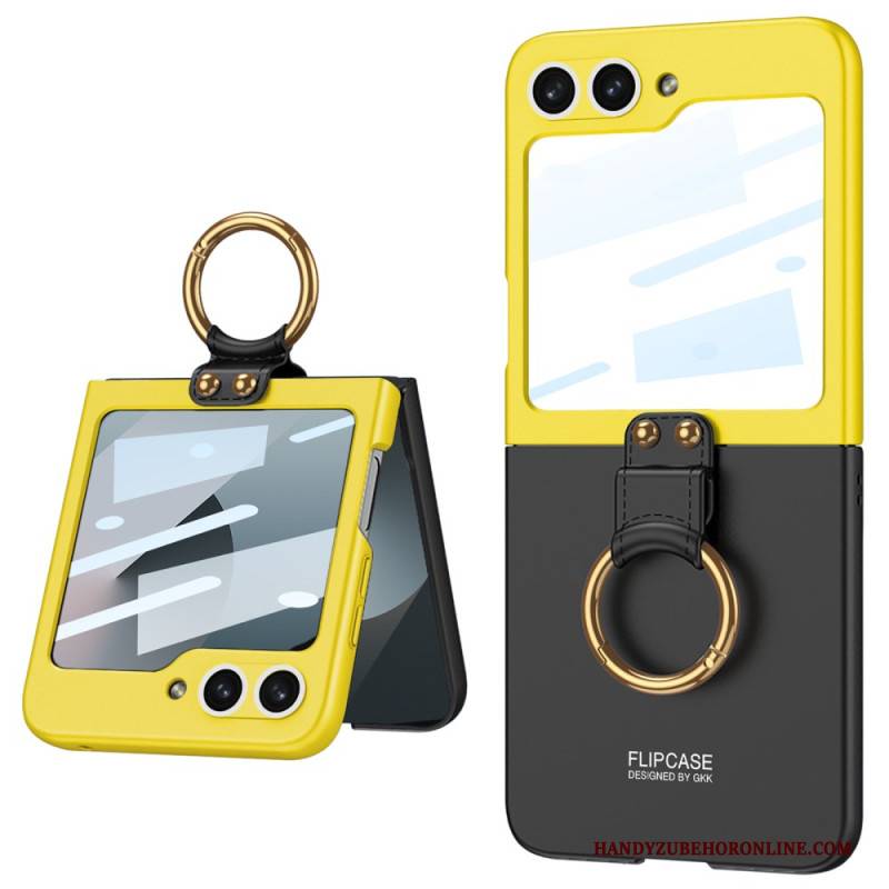 Hülle Für Samsung Galaxy Z Flip 7 Fe Magnetischer Scharnierschutz Und Zweifarbiger Ständer