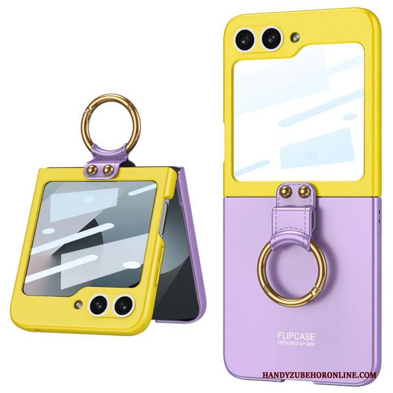 Hülle Für Samsung Galaxy Z Flip 7 Fe Magnetischer Scharnierschutz Und Zweifarbiger Ständer