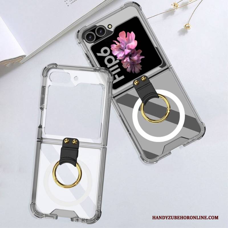 Hülle Für Samsung Galaxy Z Flip 7 Fe Mit Ringhalter Und Magnetbefestigung Gkk