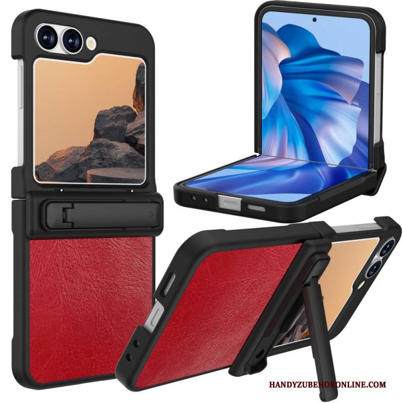 Hülle Für Samsung Galaxy Z Flip 7 Fe Ständer In Vintage-lederoptik