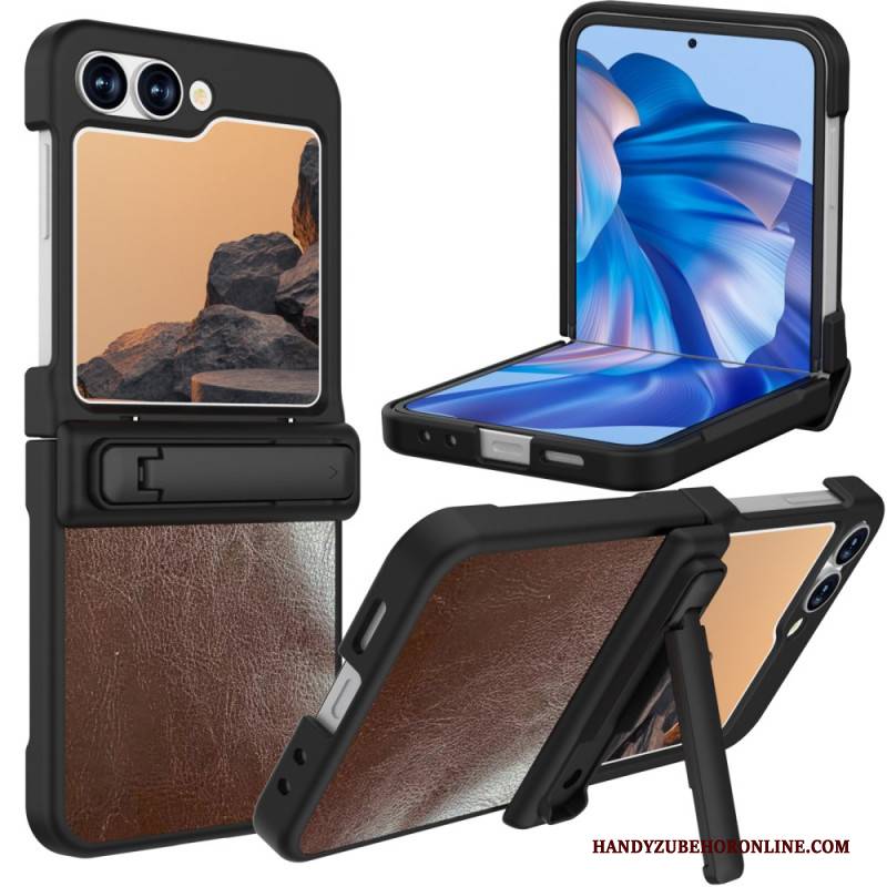 Hülle Für Samsung Galaxy Z Flip 7 Fe Ständer In Vintage-lederoptik