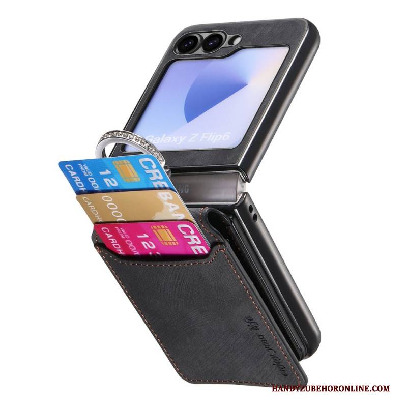 Hülle Für Samsung Galaxy Z Flip 7 Fe Wildleder-effekt Mit Kartenhalter
