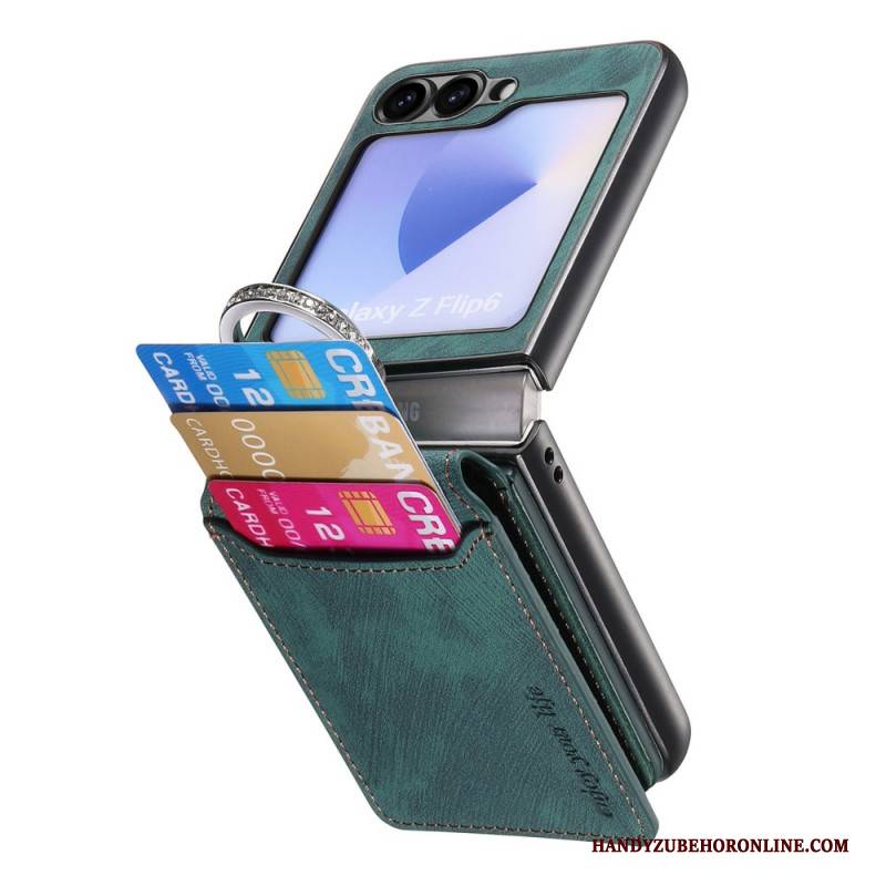 Hülle Für Samsung Galaxy Z Flip 7 Fe Wildleder-effekt Mit Kartenhalter