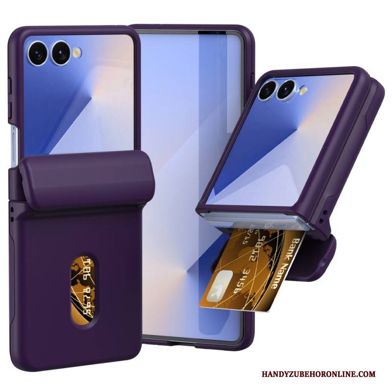 Hülle Für Samsung Galaxy Z Flip 7 Federscharnier & Kartenhalter