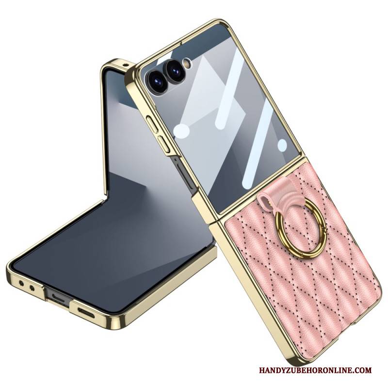 Hülle Für Samsung Galaxy Z Flip 7 Gestepptes Design Mit Ringhalter
