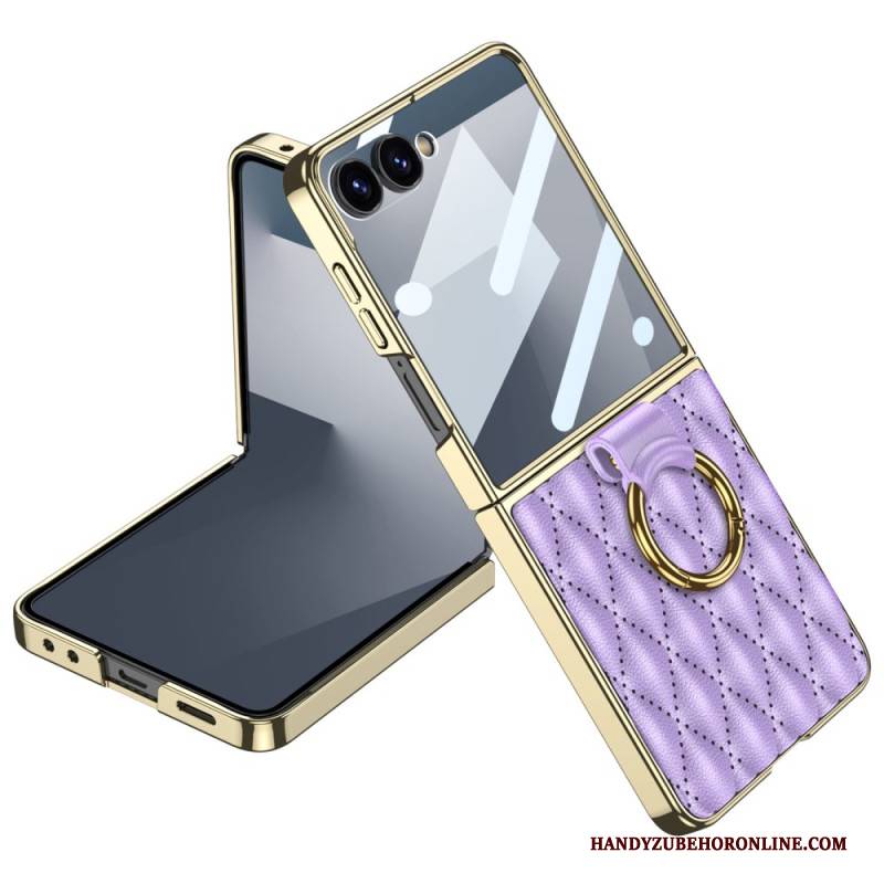 Hülle Für Samsung Galaxy Z Flip 7 Gestepptes Design Mit Ringhalter