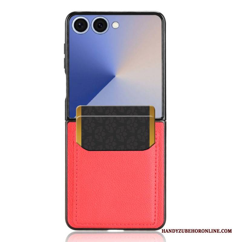 Hülle Für Samsung Galaxy Z Flip 7 Kartenhalterung In Lederoptik