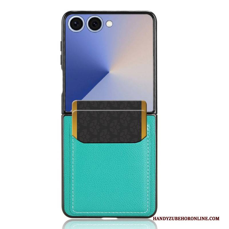 Hülle Für Samsung Galaxy Z Flip 7 Kartenhalterung In Lederoptik