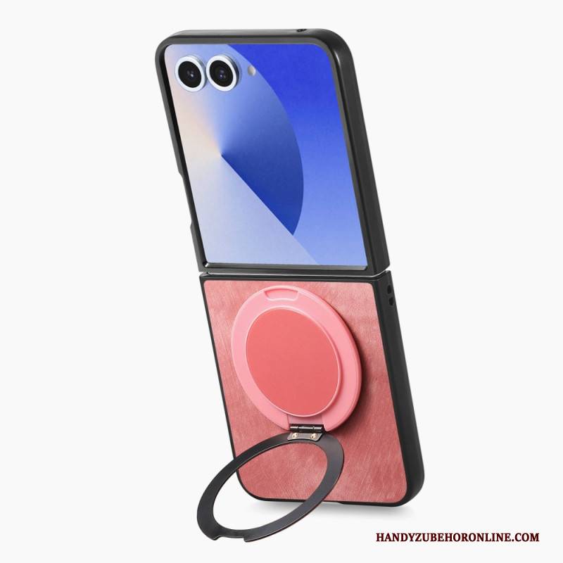 Hülle Für Samsung Galaxy Z Flip 7 Lederoptik Mit -drehständer