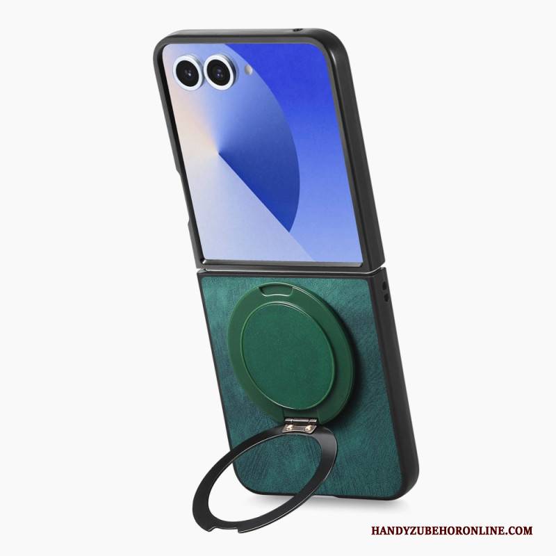 Hülle Für Samsung Galaxy Z Flip 7 Lederoptik Mit -drehständer