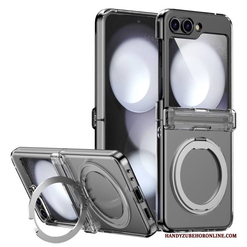 Hülle Für Samsung Galaxy Z Flip 7 Magnetischer Ständer Mit Metalleffekt