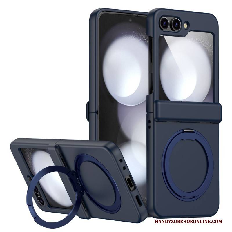 Hülle Für Samsung Galaxy Z Flip 7 Magnetischer Ständer Mit Metalleffekt