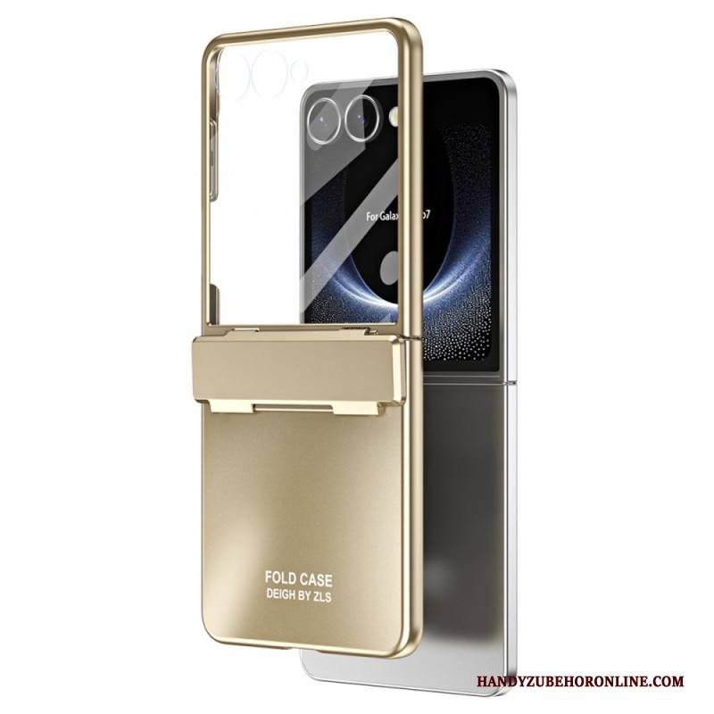 Hülle Für Samsung Galaxy Z Flip 7 Metalleffekt Mit Displayschutzfolie