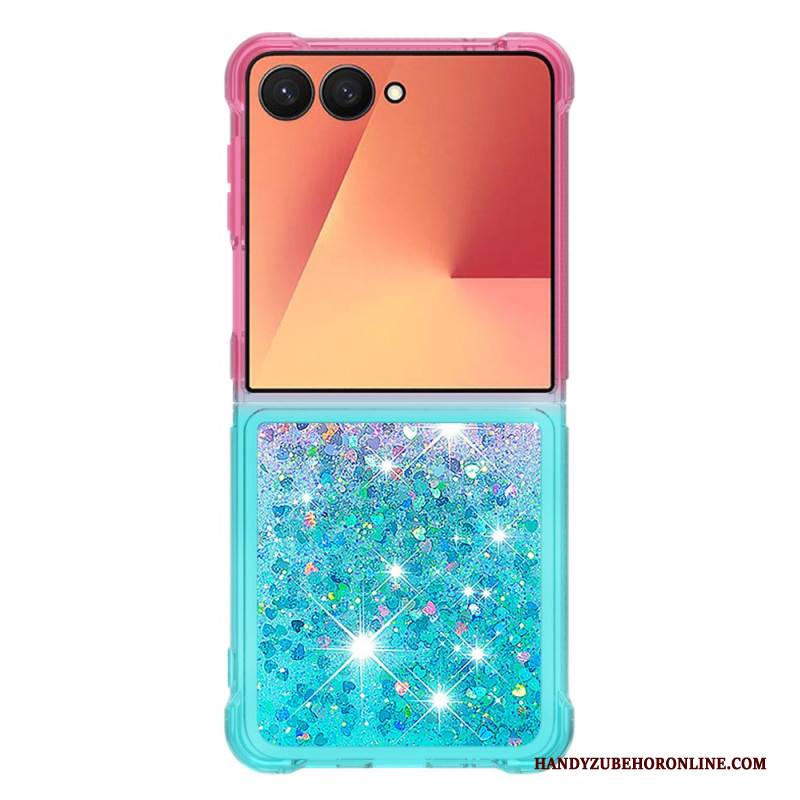 Hülle Für Samsung Galaxy Z Flip 7 Pailletten Mit Farbverlauf