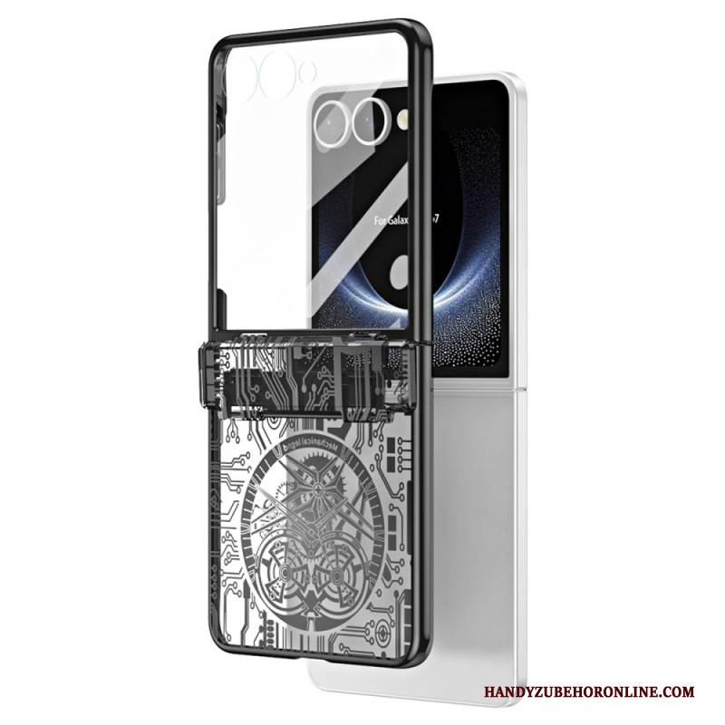 Hülle Für Samsung Galaxy Z Flip 7 Premium Mit Rückseitiger Displayschutzfolie