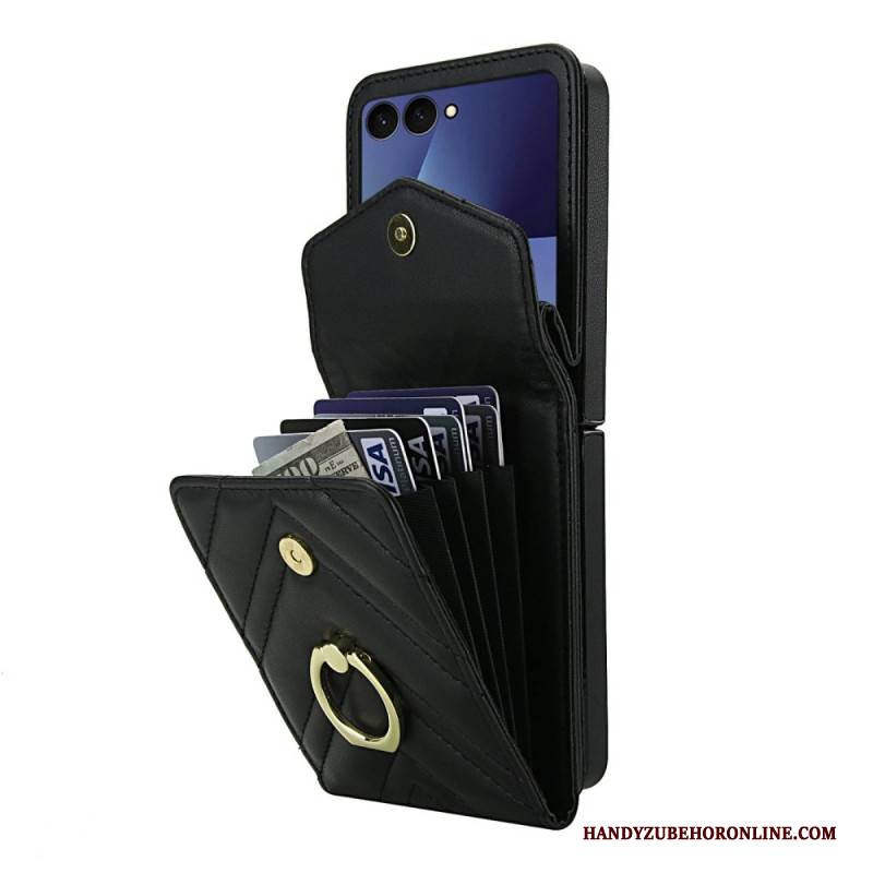 Hülle Für Samsung Galaxy Z Flip 7 Rfid-blockierender Kartenhalter Und Riemen