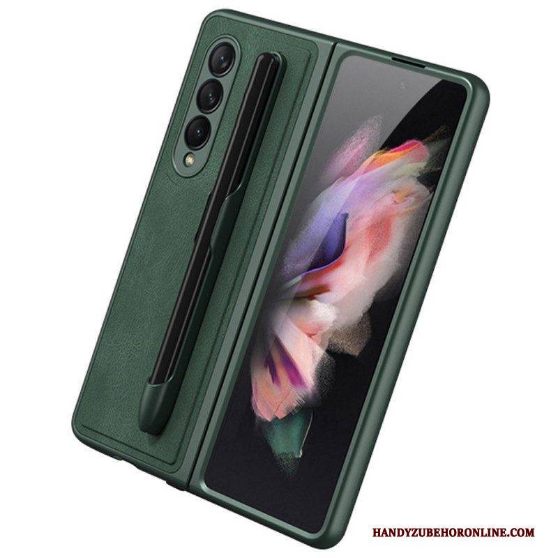 Hülle Für Samsung Galaxy Z Fold 3 5G Stifthalter In Lederoptik Gkk