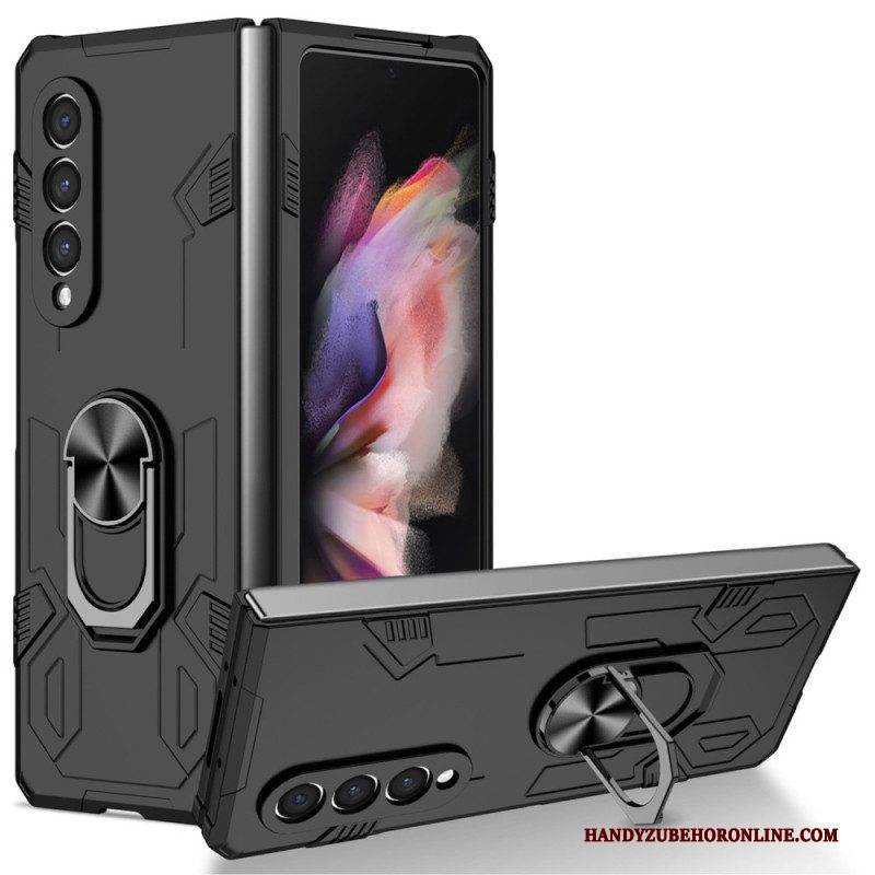 Hülle Für Samsung Galaxy Z Fold 4 Bi-material Und Rotationsring