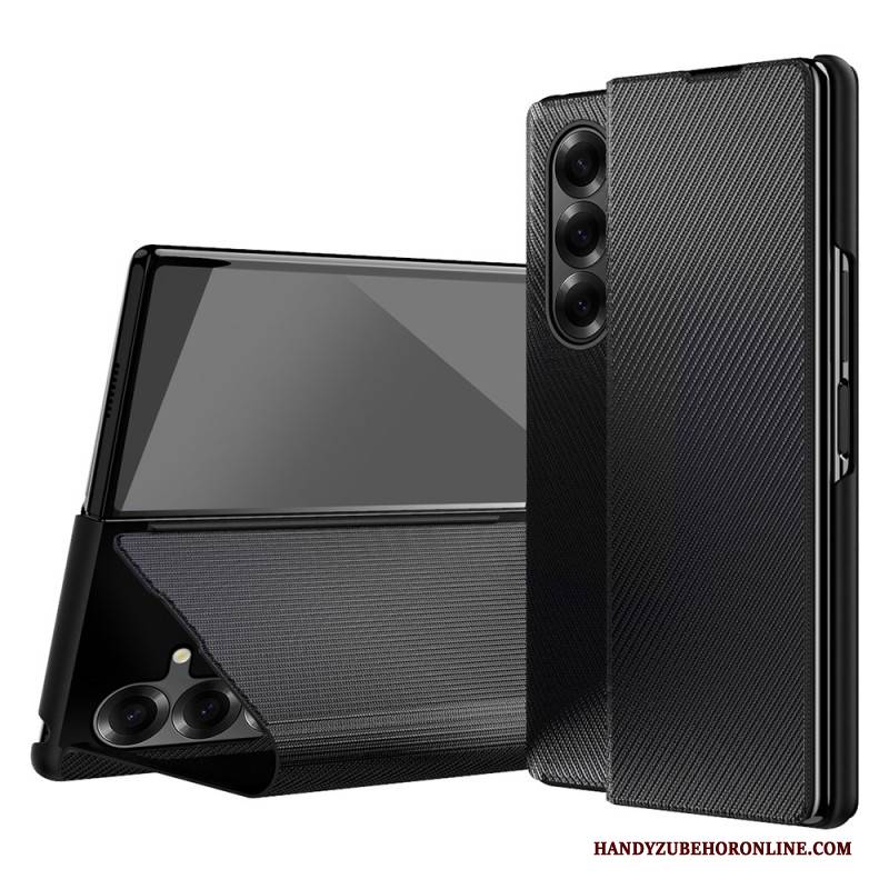 Hülle Für Samsung Galaxy Z Fold 7 Lederoptik Mit Integriertem Ständer