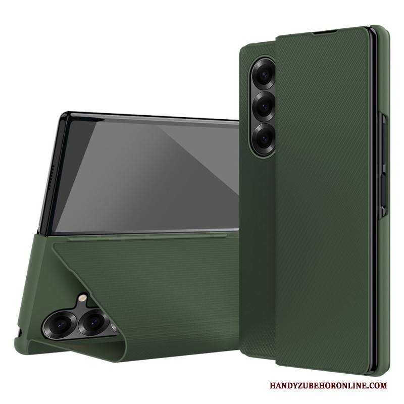 Hülle Für Samsung Galaxy Z Fold 7 Lederoptik Mit Integriertem Ständer