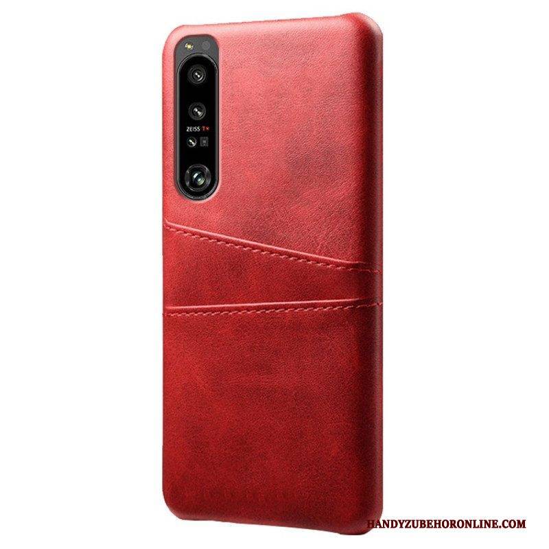 Hülle Für Sony Xperia 1 IV Kartenhalter In Lederoptik