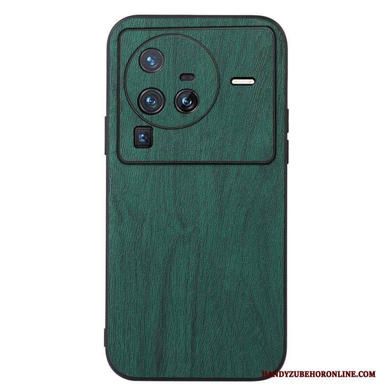 Hülle Für Vivo X80 Pro Kunstleder In Holzoptik